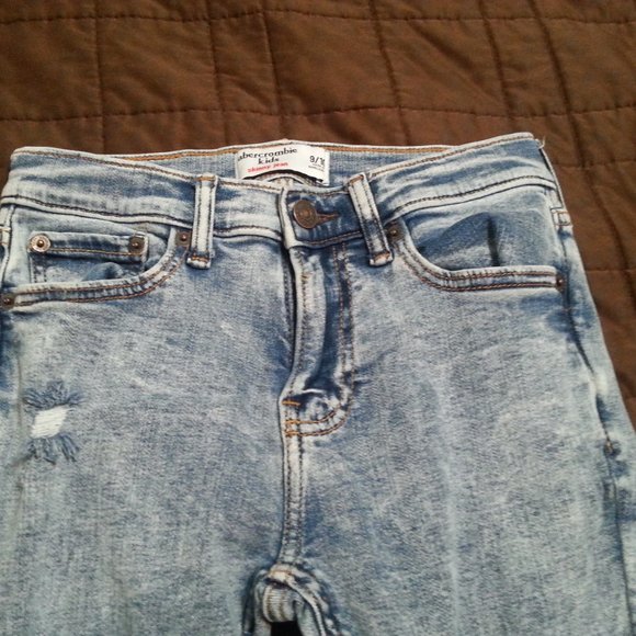Abercrombie Skinny Denim Jeans Pants Kids Distressed - Picture 4 of 11